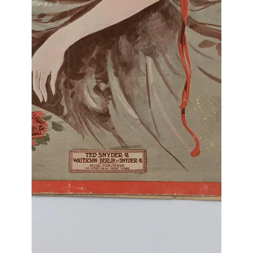 Oh You Bashful Little Girlie Sheet Music 1912 Billy‎ Walsh Antique Berlin Woman